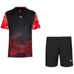 تصویر پیراهن شورت والیبالی پانیل کد 515 سایز XL تا XXL مشکی 