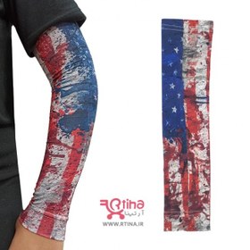 تصویر ساق دست پرچم آمریکا مدل پارچه ای (زنانه و مردانه) 