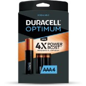 تصویر باتری نیم قلمی آلکالاین دوراسل مدل Optimum بسته 4 عددی 