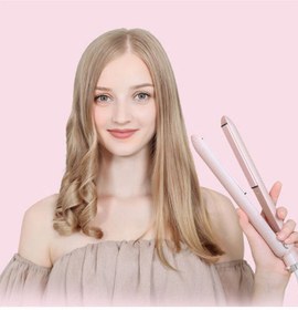 تصویر صاف‌کننده موی حرفه‌ای صورتی برند beauenty Professional Hair Straightener Pink