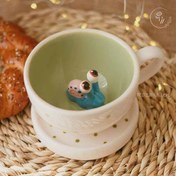 تصویر ماگ لاته‌خوری سرامیکی حلزون (کد L114) 