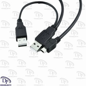 تصویر کابل USB<-->MiniUSB ذوذنقه اي هارد پک شيرينک سه سر 