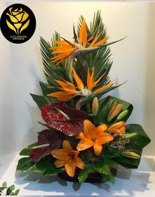 تصویر سبد گل یکطرفه چوبی کد358 