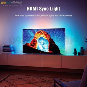 تصویر کیت همگام سازی نور پس زمینه تلویزیون مدل سینک باکس Smart HDMI 2.0b Sync Box TV Backlight Screen Color Sync Kit (WiFi) 