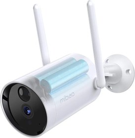 تصویر دوربین مداربسته امنیتی،نظارتی شارژی تحت شبکه با کیفیت FHD(1080P) برند mibao mibao 10400 mAh Wireless Battery Outdoor Surveillance Camera, Built-in Battery IP Camera, Night Vision, PIR Motion Sensor, Two-Way Audio, Cloud Storage, Compatible with Android/iOS