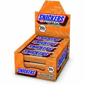 تصویر پروتئین بار کره بادام زمینی اسنیکرز بسته 12 عددی Snickers Hi Protein 20gr Bar PeanutButter 57gr 12Pcs