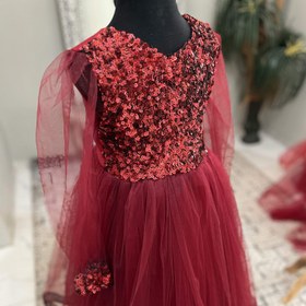 تصویر لباس عروس بچگانه مجلسی آستین دار - سايز Dress