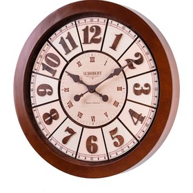 تصویر ساعت دیواری چوبی شوبرت مدل 6110 سایز 58 