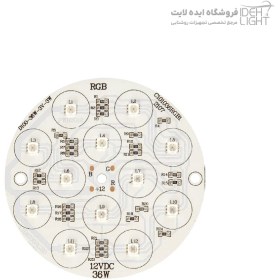 تصویر ماژول RGB گرد (3*12) 36 وات 
