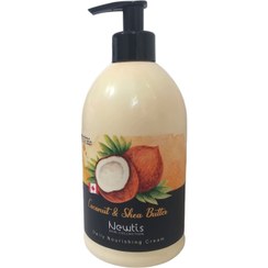 تصویر کرم مرطوب کننده نیوتیس حجم ۵۰۰ میلی لیتر با عصاره نارگیل و شی باتر 