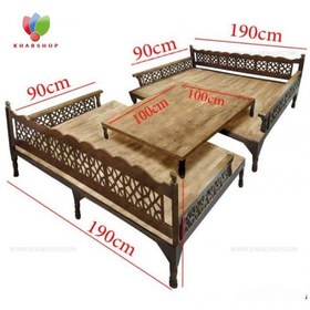 تصویر تخت سنتی چوبی کد 263 