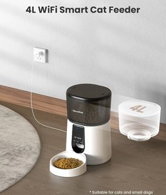 تصویر غذا خوری گربه و سگ هوشمند، برند GIOTOHUM مدل PE-A03 AUTOMATIC PET FEEDER WITH WIFI