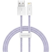 تصویر کابل شارژ و انتقال داده بیسوس مدل Baseus Dynamic2 Fast Charging Cable USB To ip 2.4A با طول 1 متر Baseus Dynamic2 Fast Charging Data Cable A-iP 2.4A 1m/ PURPLE