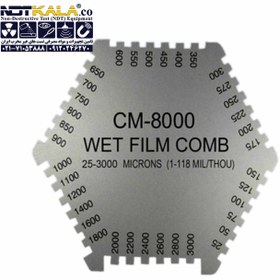 تصویر ضخامت سنج رنگ تر هواتک HUATECH CM-8000 Wet Film Comb Gauge HUATECH CM-8000