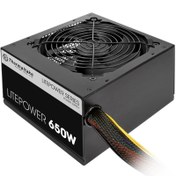 تصویر منبع تغذیه کامپیوتر ترمالتیک مدل Litepower 650W(استوک) 
