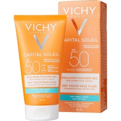 تصویر ضد آفتاب و ضد چروک پوست نرمال تا خشک ویشی VICHY CAPITAL SOLEIL SPF 50 NORMAL TO DRY SKIN 