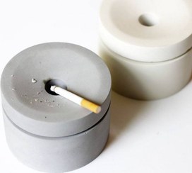 تصویر زیر سیگاری بتنی دردار کارو مدل دو تکه سایز بزرگ 