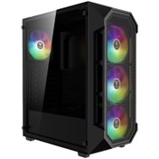 تصویر کیس کامپیوتر گیم دیاس مدل Aura GC1 Elite ARGB Mid Tower مشکی Gamdias Aura GC1 Elite ARGB Mid Tower Black Computer Case