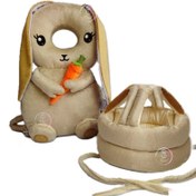 تصویر محافظ سر کودک مدل خرگوشی ست کلاه و کوله 