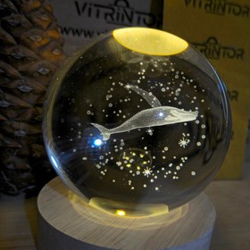 تصویر گوی کریستالی نهنگ 