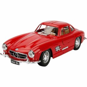 تصویر ماکت فلزی ۱.۲۴ ماشین مرسدی بنز 300sl برند WELLY 