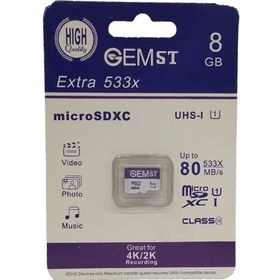 تصویر کارت حافظه microSD جم اس تی ظرفیت 8 گیگابایت ا GEMS microSD memory card with 8 GB capacity GEMS microSD memory card with 8 GB capacity