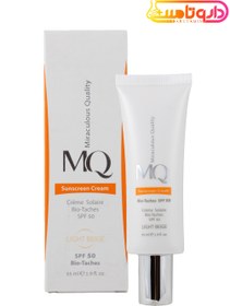 تصویر ام کیو کرم ضد آفتاب بایوتاچ SPF50 رنگی (بژ روشن) MQ Sunscreen Cream Bio-Taches SPF50 Light Beige