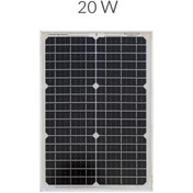 تصویر پنل خورشیدی 20 وات مونو کریستال برند تیسو پلاس Tiso+ +Solar Panel 20W Mono Tiso