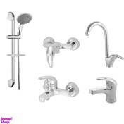 تصویر ست شیرآلات ترنم مدل سولار پلاس مجموعه 5 عددی 