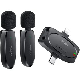 تصویر میکروفون یقه‌ای بی سیم یسیدو مدل Yesido KR15 YESIDO KR15 Wireless Lavalier Microphone