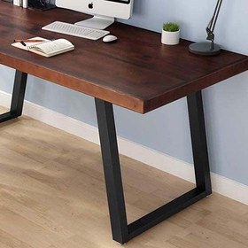 تصویر میز کامپیوتر چوب فلز مدل بردیا Bardia model wood & metal computer desk