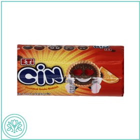 تصویر بیسکوئیت اتی جین Eti Cin با سس پرتغالی و تکه های شکلات 325 گرم 