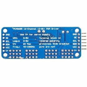 تصویر ماژول درایور PWM / سروو 12 بیتی 16 کاناله PCA9685 دارای ارتباط I2C 