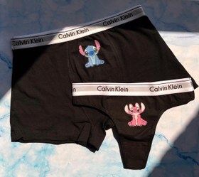 تصویر ست کاپلی طرح استیچ مشکی و طوسی و قرمز و سورمه ای لامبادا 