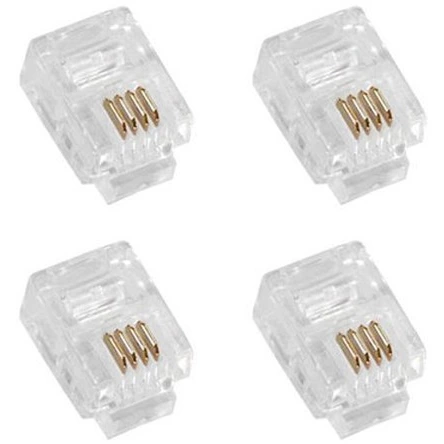 خرید و قیمت سوکت تلفن RJ11 پک 4 عددی کد 1329 | ترب