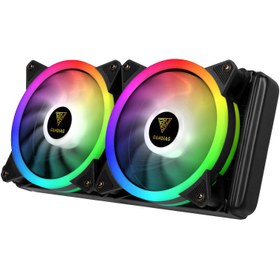 تصویر فن خنک کننده سی پی یو گیم دیاس مدل CHIONE M2-240R Gamdias CHIONE M2-240R Cpu Liquid Cooler Fan