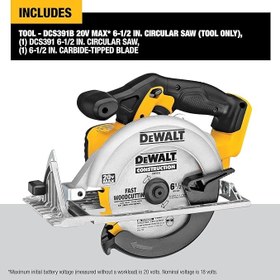 تصویر اره مدور (dcs391b) دیوالت Dewalt 6-1/2-inch 20v max circular saw, tool only (dcs391b)