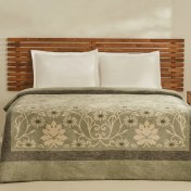 تصویر پتو دو نفره پنبه کاراجاهوم فلارا سبز 