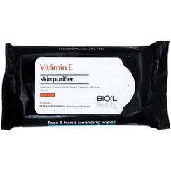 تصویر دستمال مرطوب ضدباکتری پاک کننده دست و صورت آقایان بیول Biol Face And Hand Cleansing Wipes For Men