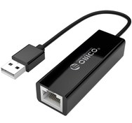 تصویر مبدل USB 0.2 به RJ45 اوریکو ORICO UTJ-U2 USB2.0 Gigabit Ethernet Network Adapter مشکی کابل تبدیل USB USB به RJ45