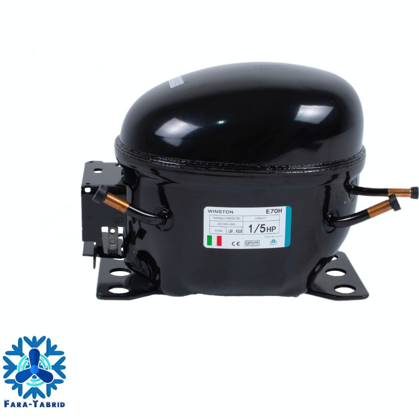 کمپرسور یخچال امبراکو مدل EMYE70HEP ظرفیت ۱/۵ اسب بخار گاز R134a
