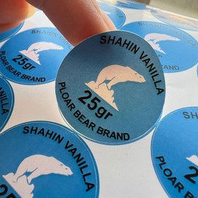 تصویر چاپ لیبل و برچسب کاغذی 