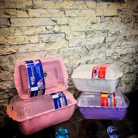 تصویر سبد نان و سبزی سه پارچه مدل برلیان - سفید 