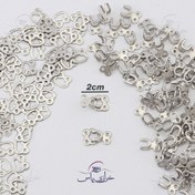 تصویر قزن فلزی مدل قورباغه نقره ای (بسته حدود 100 عددی) 