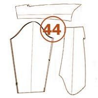 تصویر الگوی آستین تک سایز 44 