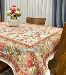 تصویر مخمل ابریشم(طرح آهو) رومیزی طرح آهو