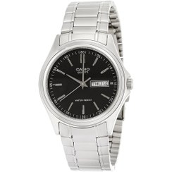 تصویر ساعت آنالوگ مردانه استیل ضد زنگ مدل MTP-1239D-1ADF برند casio Men's Stainless Steel Analog Wrist Watch MTP-1239D-1ADF