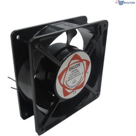 تصویر فن ۱۲*۱۲ ۲۲۰ ولت ۲٫۵ سانتی فلزی بوش 12X12X2.5CM DC220V METAL SLEEVE BEARING COOLING FAN