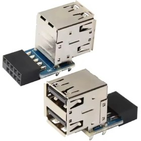 تصویر مبدل USB نه پین به 2 پورت USB 2.0 