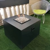 تصویر آتشدان مربع گازی ساده 